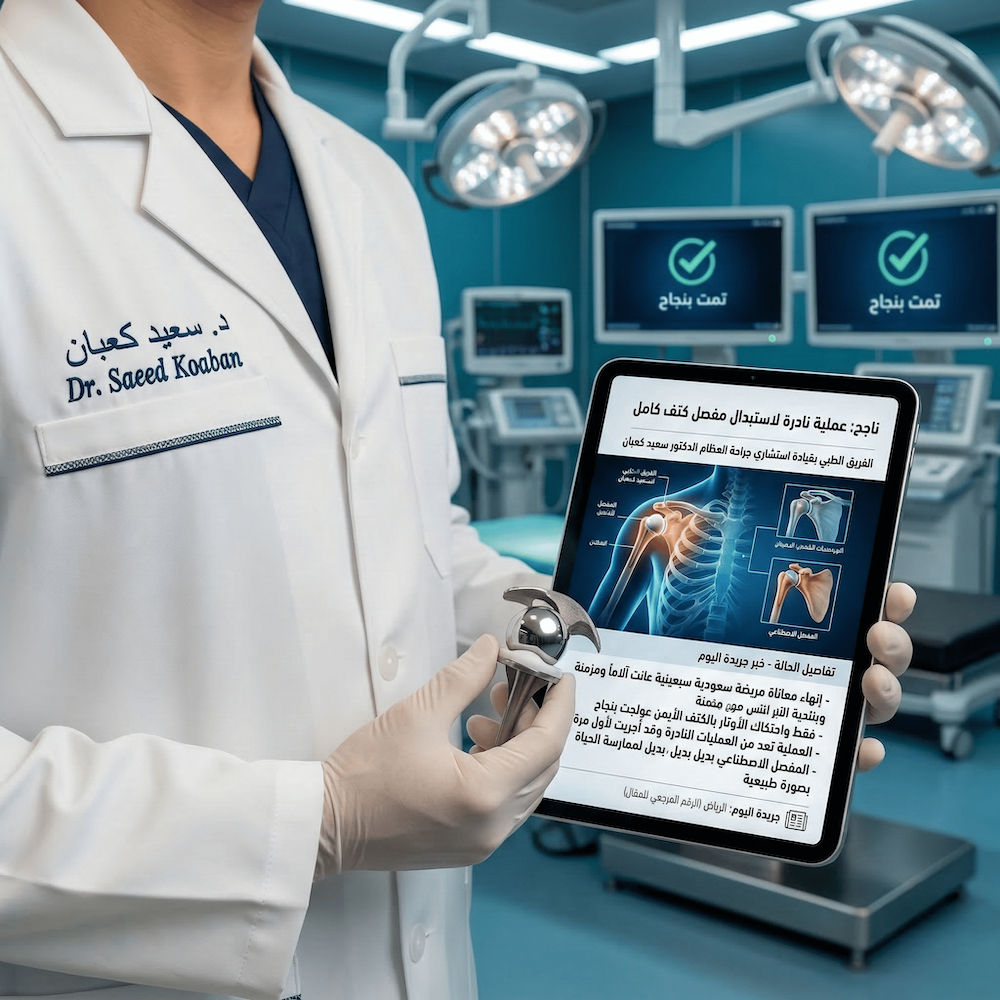 عملية استبدال مفصل الكتف | إنجاز طبي للدكتور سعيد كعبان